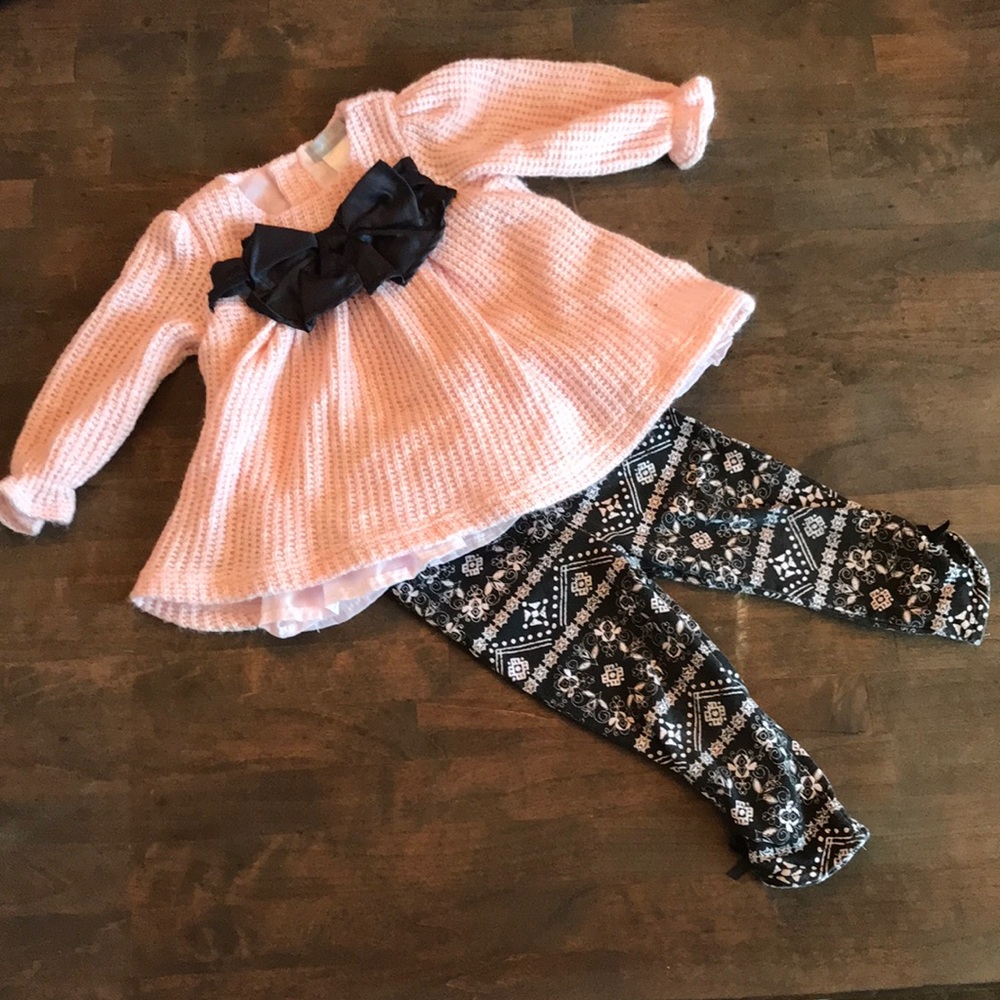 Blush pink sweater set - size 12 months